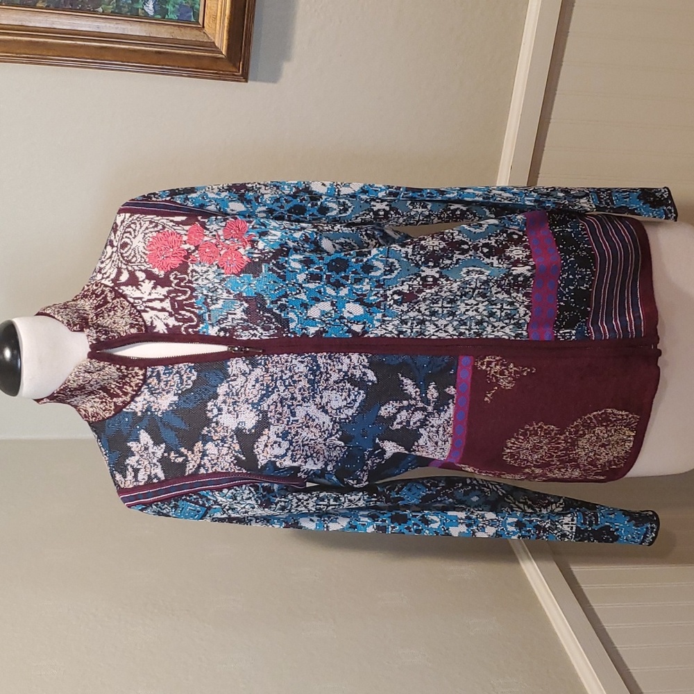 NWT PER SE zip up cardigan sweater